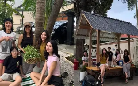 Potret Kehangatan Keluarga Bimbim Slank, Kumpul Bareng di Halaman Rumah Yang Asri