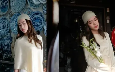 Penampilan Minimalis Namun Flawless Kayra Miendra, Padukan Busana Cantik Dengan Headpiece